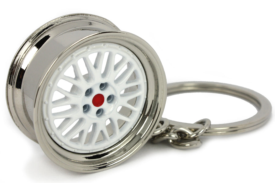 LM Wheel Keychain | white