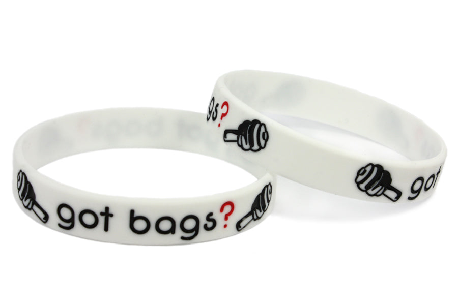 Silicone wristband | GOT BAGS? | white