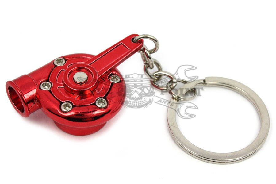 Turbo Keychain red chrome
