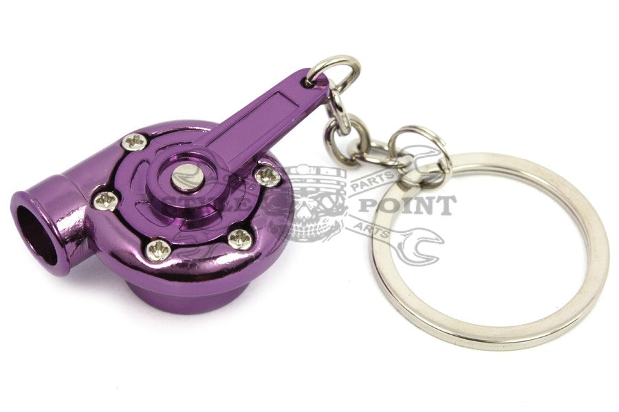 Turbo Keychain lila chrome